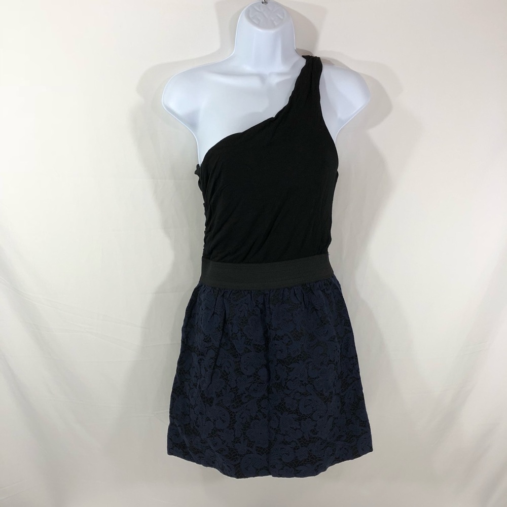 Aqua One Shoulder Lace Mini Dress Size M